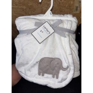 NWT Carter's Elephant Ivory Cozy Baby Blanket Discontinued HTF Unisex 30" x 40"